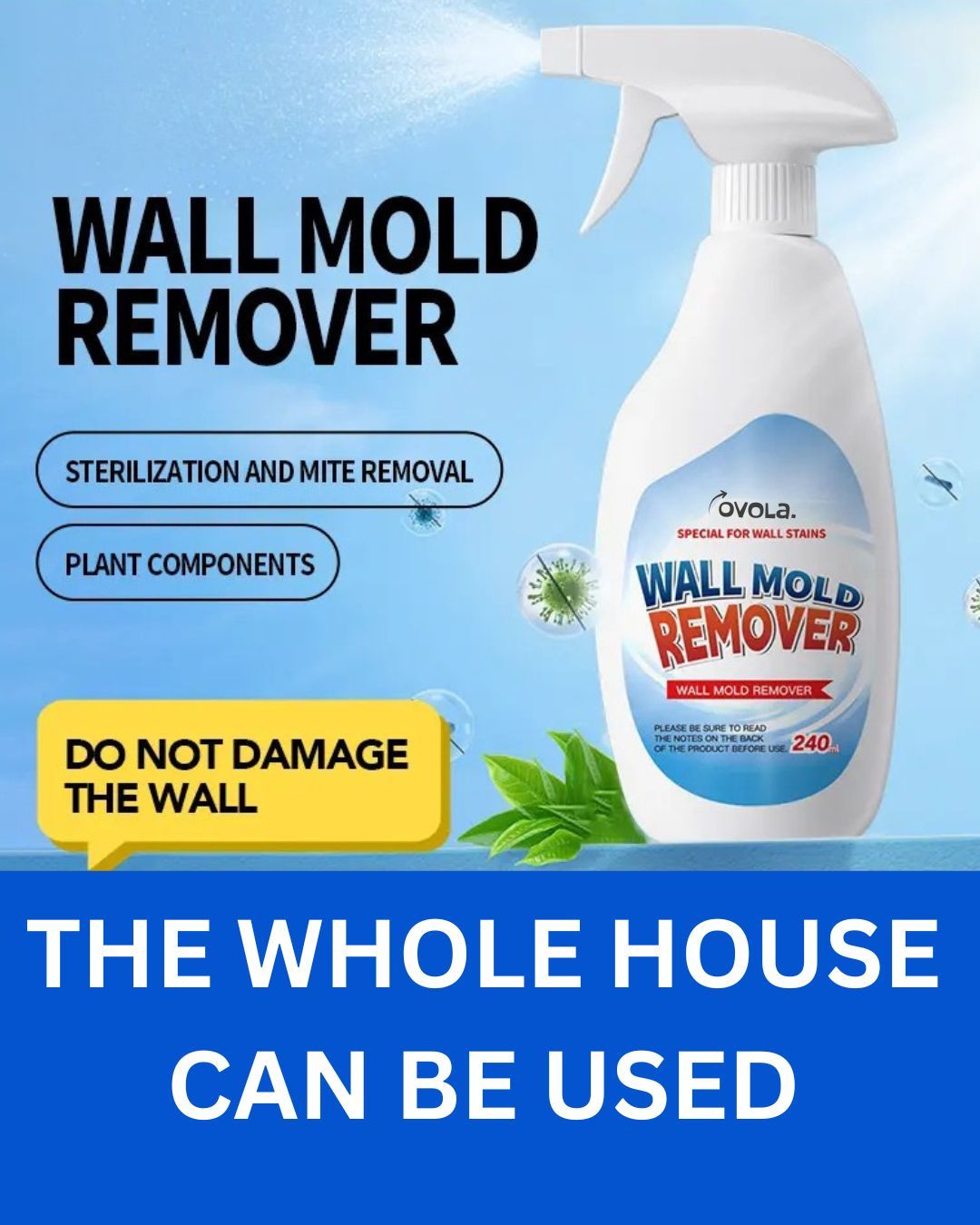 Ovola Highly Effective Mould Removal Spray - Prevents Mould Regrowth